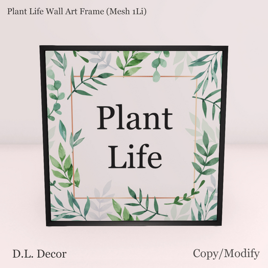! D.L. Decor Plant Life Wall Art Frame (Mesh 1Li) Promo
