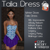 ~TL~ Winter Dove Talia Dress