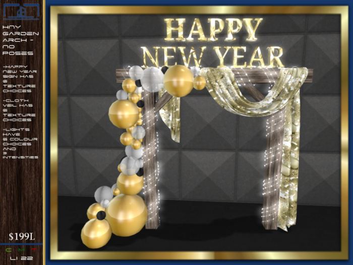 Happy New Year Garden Arch - No Poses