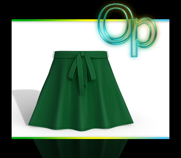 Green Girly Skirt REBORN
