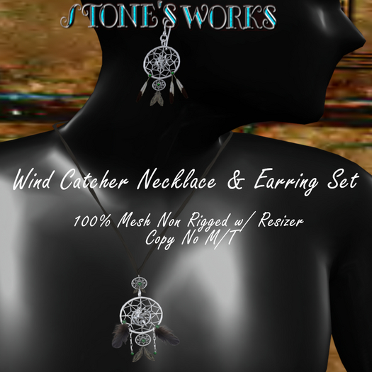 Dream Catcher NecklaceEarring Set Stone's Works