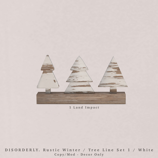 DISORDERLY. / Rustic Winter / Tree Line Set 1 / White