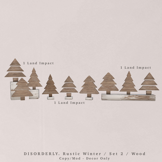 DISORDERLY. / Rustic Winter / Set 2 / Wood
