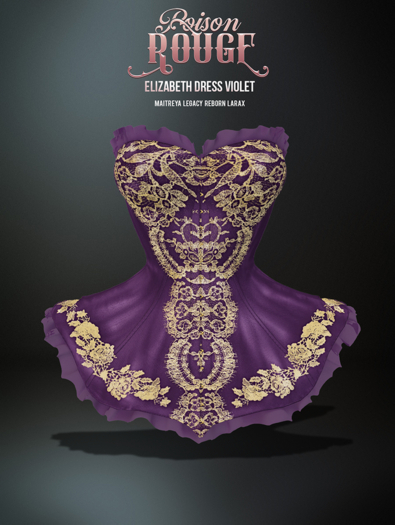POISON ROUGE Elizabeth Dress Violet