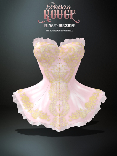 POISON ROUGE Elizabeth Dress Rose