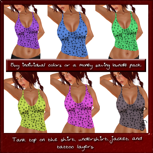 ++ Randomocity ++ Tank Tops - Stars - Lt Yellow