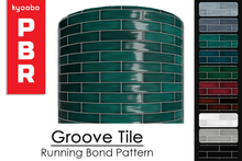 Groove Tile - Running Bond PBR Material [FULL PERM]