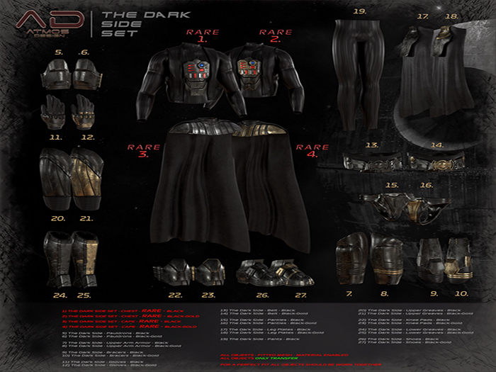[AD] - The Dark Side - UPPER ARM ARMOR  - Belleza - Black-Gold