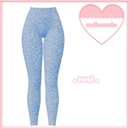 mellowcute-noel leggins-sky