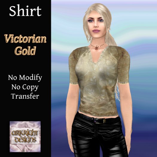 ~AD~ Shirt 'Victorian' Gold