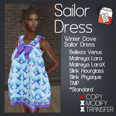 ~TL~ Winter Dove Sailor Dress
