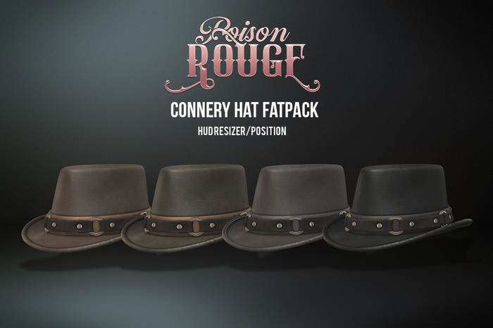 POISON ROUGE Connery Hat FATPACK
