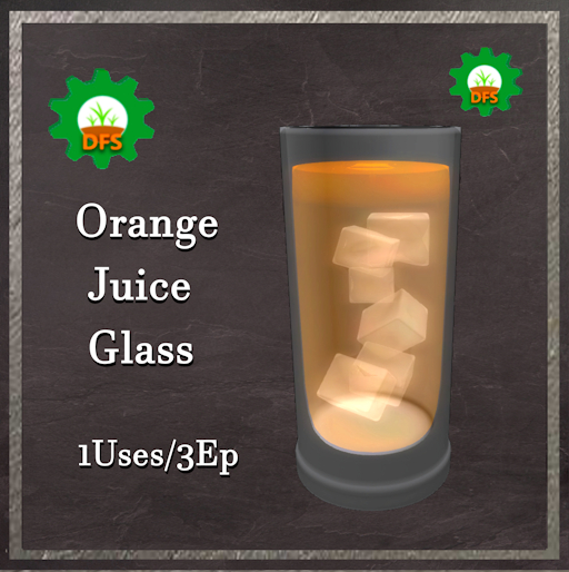 DFS Orange Juice Glass Textur