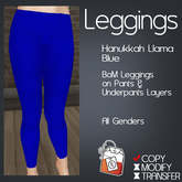 ~TL~ Hanukkah Llama Blue BoM Leggings