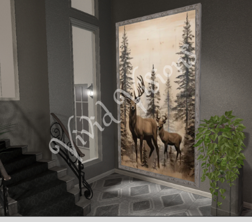 Woodland Deers Picture Frame