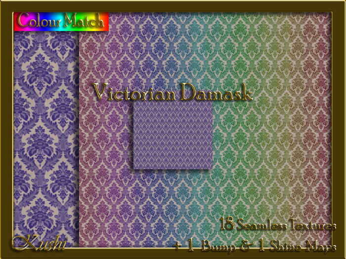 Victorian Damask Seamless Texture Pack