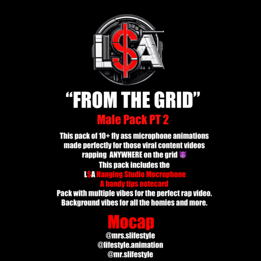 L$A - "FROM THE GRID PT 2" MALE MOCAP Pack
