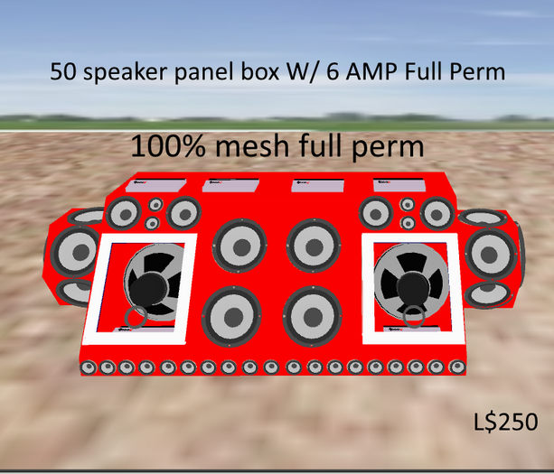 50 speaker panel box W/ 6 AMP Full Perm