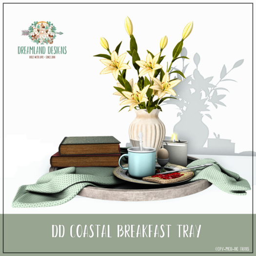 DD Coastal Breakfast Tray/ADD