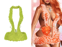 YALLA ~ Amina Fur dress [LIME]