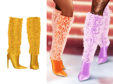 YALLA ~ Amina Fur boots [YELLOW]