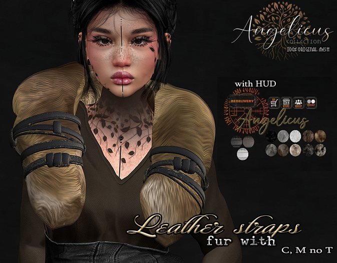 .AngelicUs. Fur with leather straps  