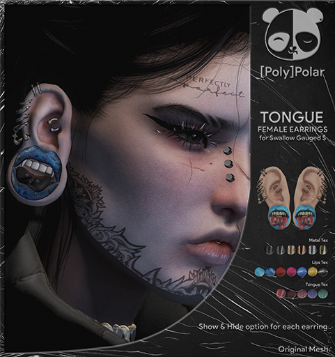 [Poly]Polar Tongue FEMALE Earrings for Swallow Gauged S