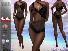 "GCD" Ziva Lace Bodysuit Black