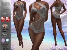 "GCD" Ziva Lace Bodysuit White