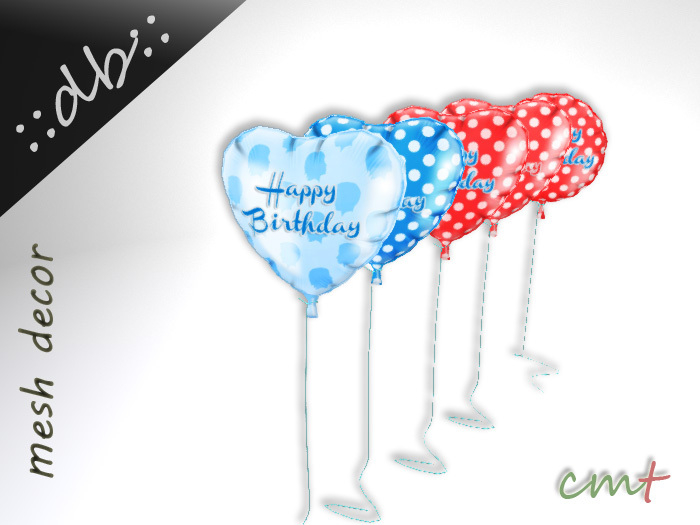::db:: Bundle of Happy Birthday Party Balloons red/blue