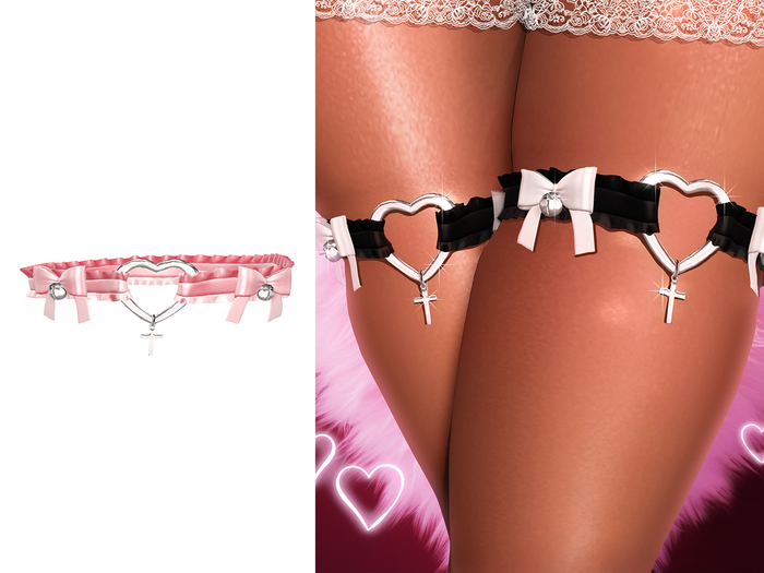 YALLA ~ Babygoth Garter [PINK]