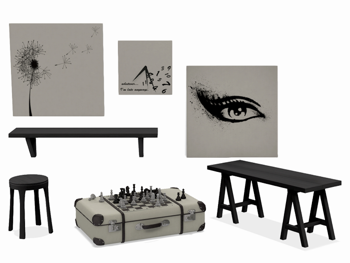 [ zerkalo ] Black & White - Decor Set1