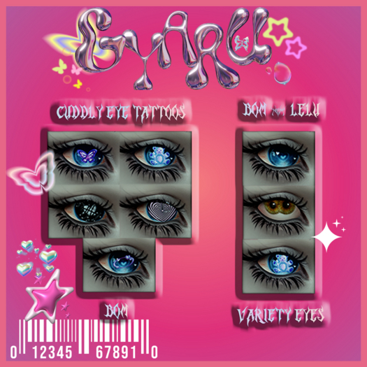 GYARU// CUDDLY EYE TATTOOS AND VARIETY EYES