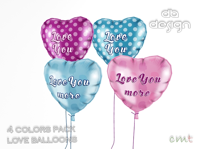  ::db:: ❤️ Love You / Love You more Balloons (ADD or REZ) 