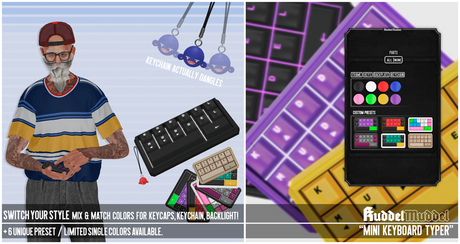 Second Life Marketplace - [KuddelMuddel] Mini Keyboard Typer / Pink
