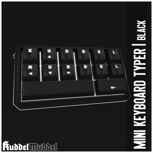 [KuddelMuddel] Mini Keyboard Typer / Black