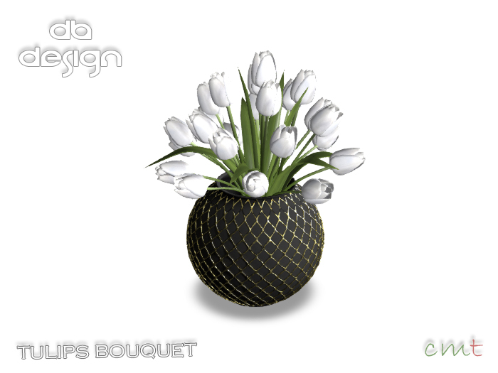  ::db:: Tulips Bouquet in Water - White 