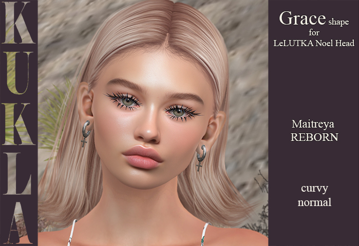 Second Life Marketplace - [KUKLA] Grace shape for LeLUTKA Noel Head