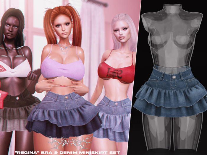 #Klubb "Regina" Denim Miniskirt [Threat]