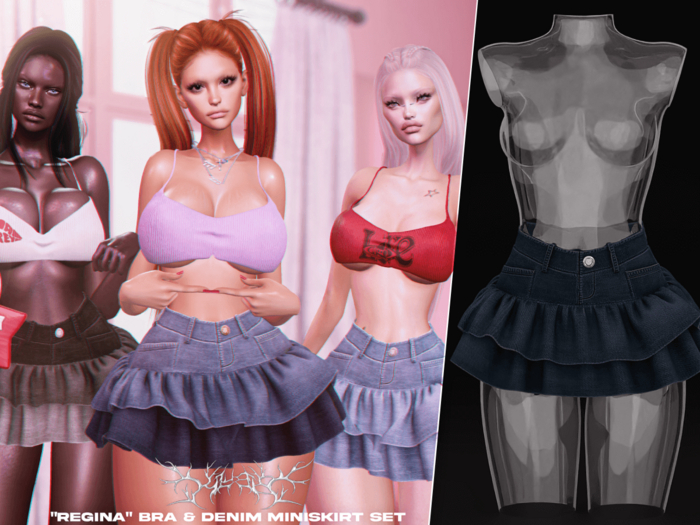 #Klubb "Regina" Denim Miniskirt [Critical]