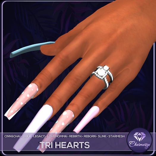 Tri Hearts - Coffin Nails