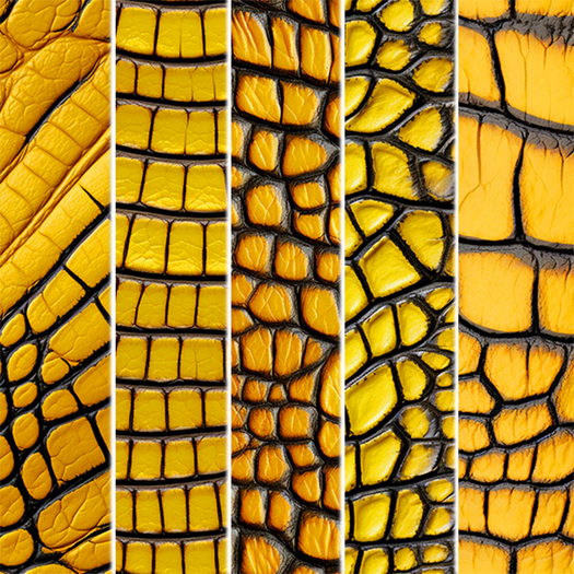 5Pc Yellow black 3D alligator texture seamless *Full Perm*
