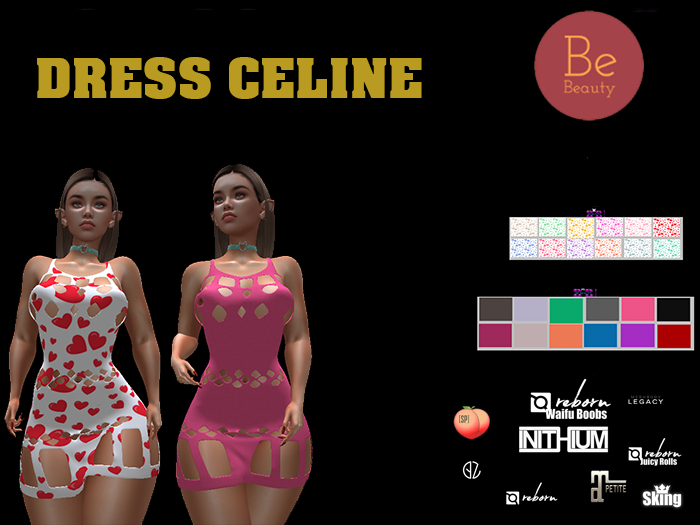 Be Beauty-DRESS CELINE(REBORN,REBORN ROLLS,REBORN WAIFUS,KUPRA,MAITEEYA PETITE,LEGACY,BELLEZA GEN.X,Peach,SKING HULIXA)