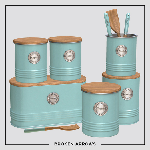 BROKEN ARROWS - Kitchen Pots - Turquoise 