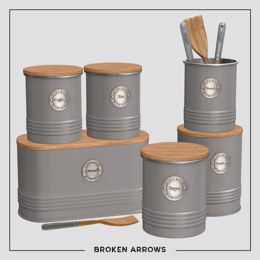 BROKEN ARROWS - Kitchen Pots - Grey 