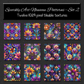 *Wallflowers* Sparkly Art Nouveau Patterns - Set 2