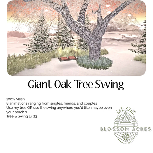 PROMO/ Giant Oak Tree Swing {BOXED}