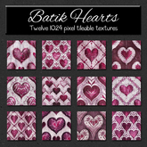 *Wallflowers* Batik Hearts