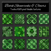 *Wallflowers* Batik Shamrocks & Clovers