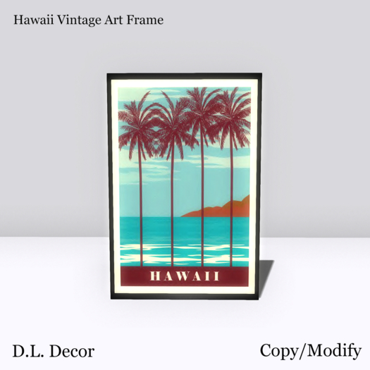 ! D.L. Decor Hawaii Vintage Art Frame Mesh